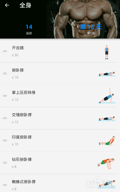 全身7x4挑战(运动:14)(第三周:第16天)