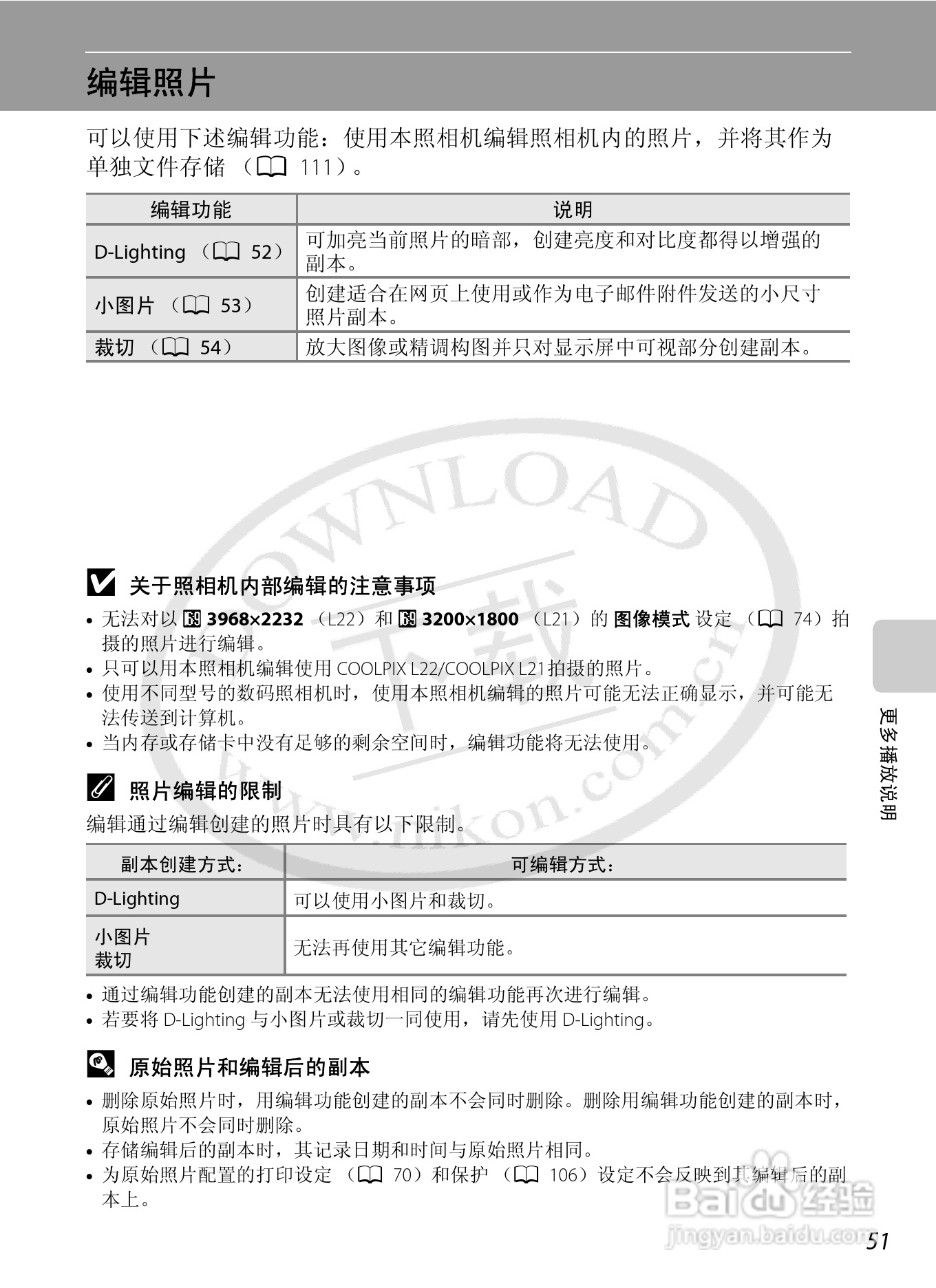 尼康L21L22数码相机说明书:[7]