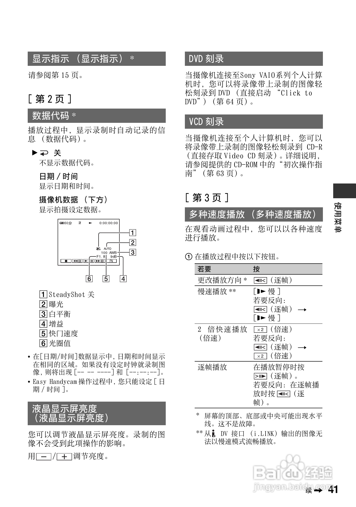 索尼DCR-HC25E数码摄像机使用说明书:[5]