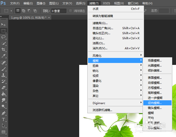 PS怎么运用径向模糊来调整图像
