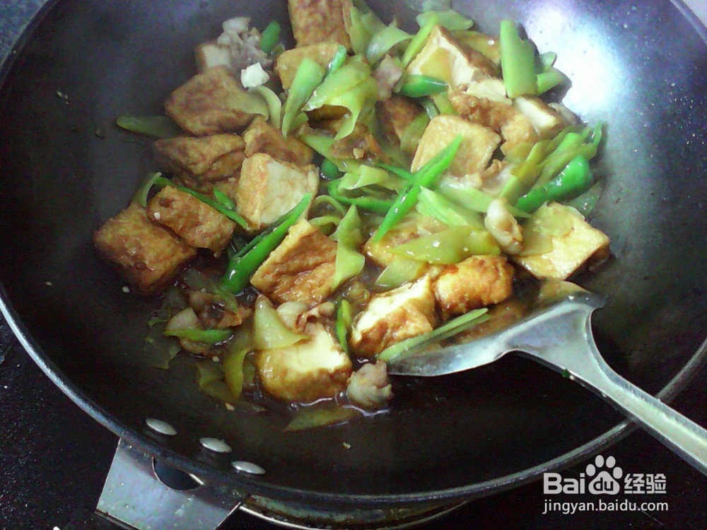 莴苣枝爆炒豆腐