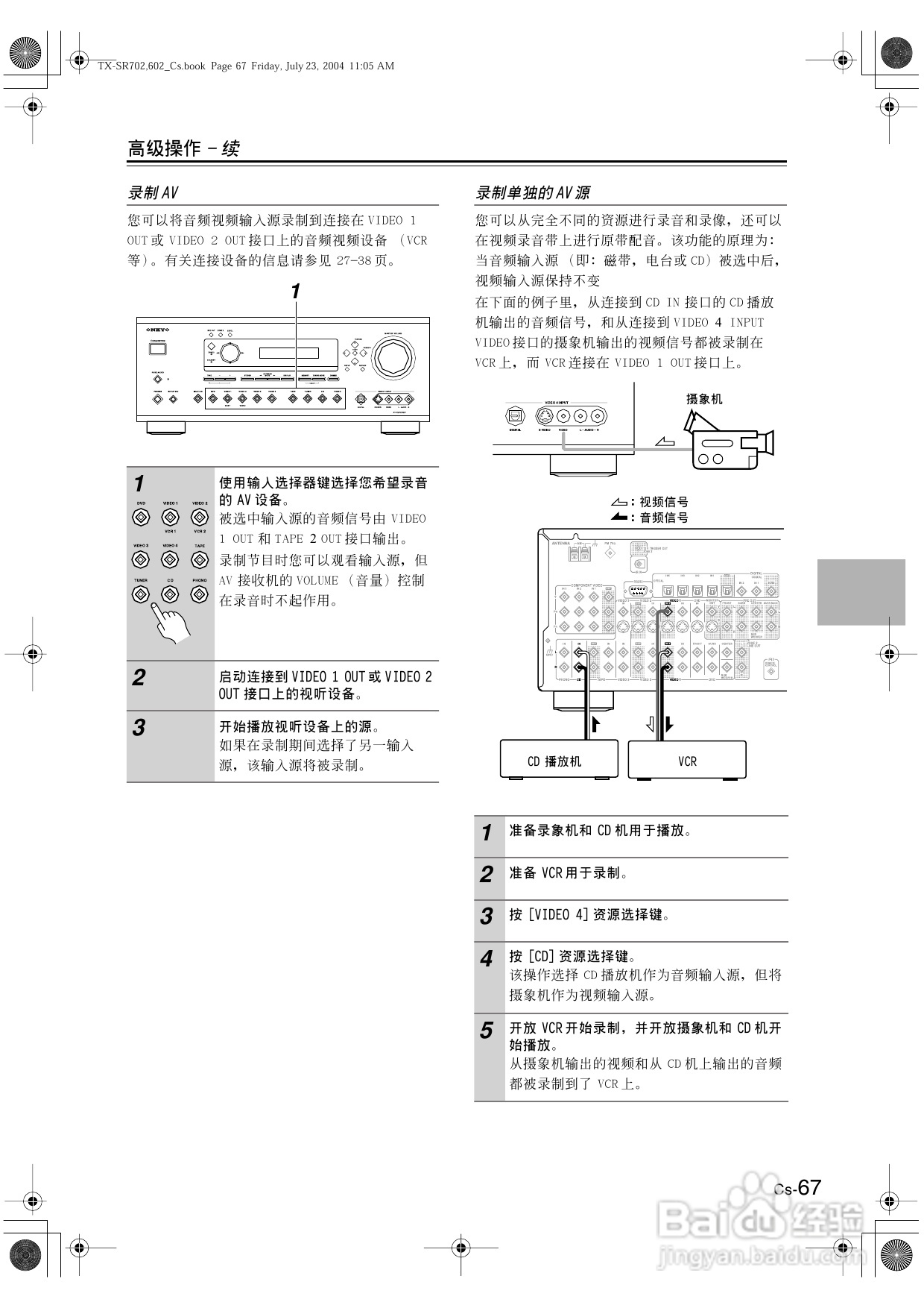 安桥AV接收机TX-SR702型使用说明书:[4]