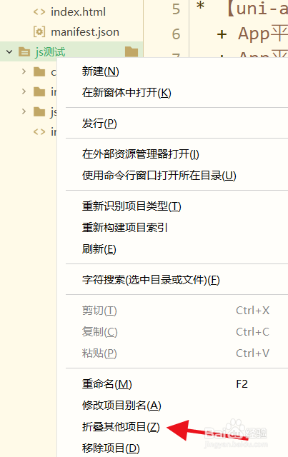 HBuilderX如何折叠其他的项目#校园分享#