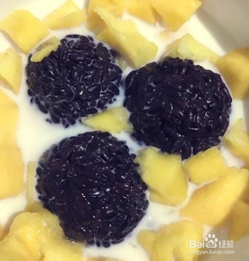 粤发糖水铺芒果黑米捞