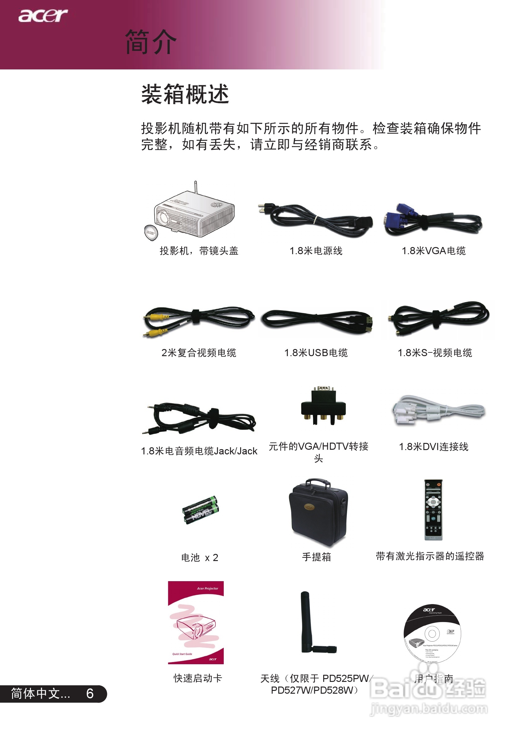 宏基PD528投影机使用说明书:[1]