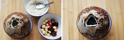 海南正宗美味椰子八宝饭VS椰奶【做法】