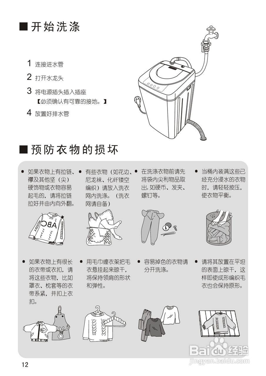 松下XQB28-P200U洗衣机使用说明书:[2]