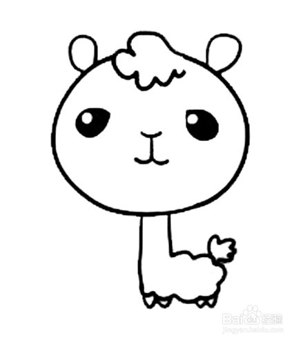 小羊驼简笔画 分步画法