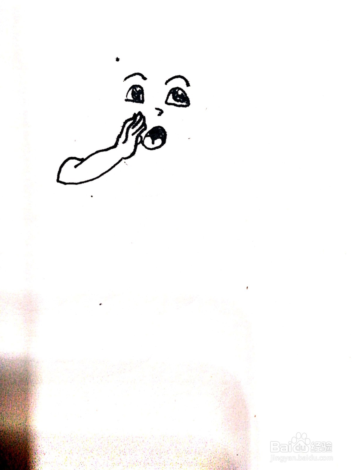 呐喊的女孩线描画怎么画