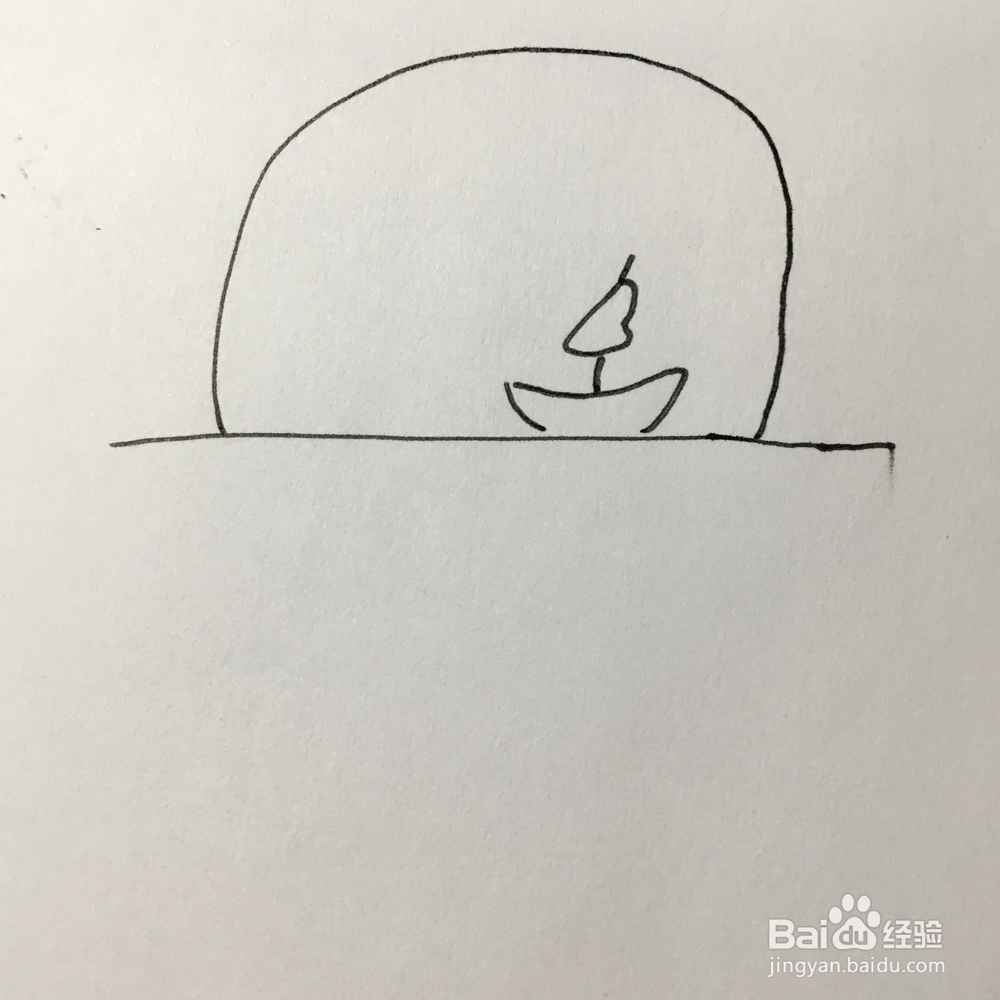 鱼塘和大海的简笔画分别怎么表示