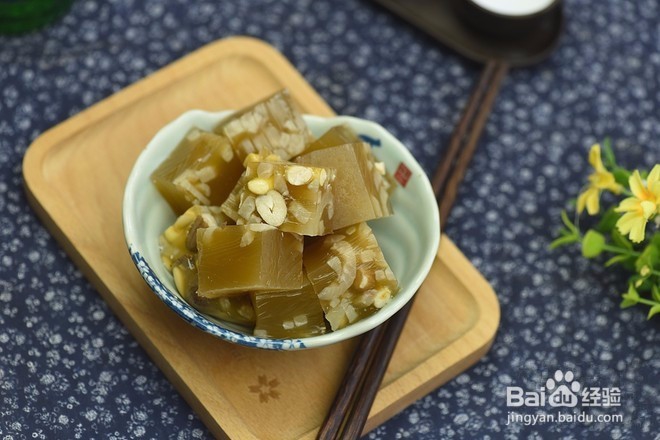 家庭美食花生黄豆皮冻