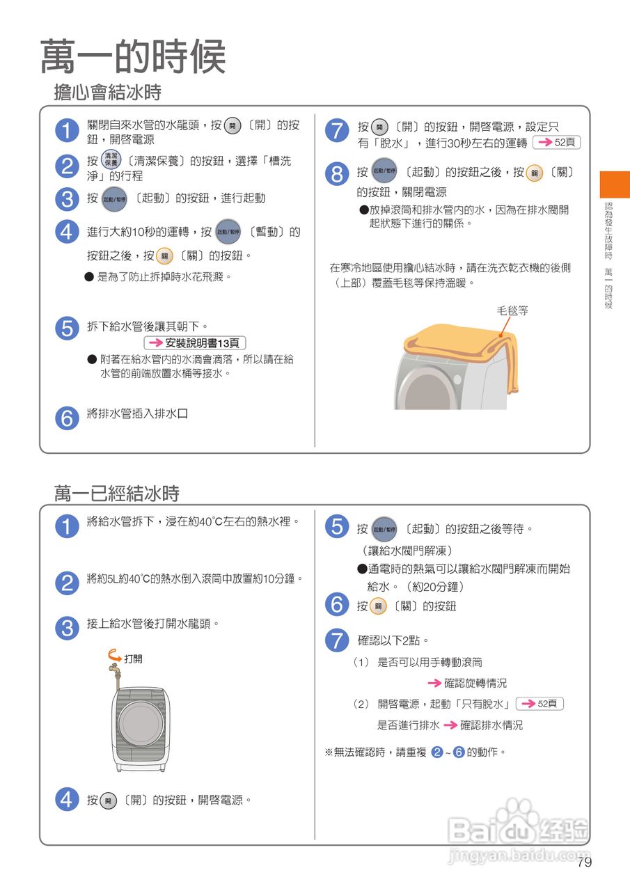 日立SF-BD1300TR 洗衣机使用说明书:[8]