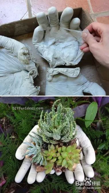 变废为宝，水泥也可做花盆啦！
