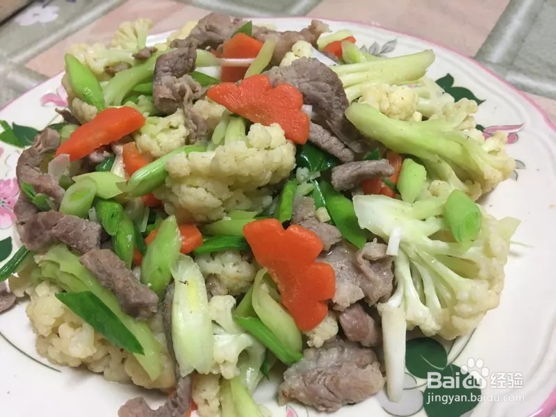 怎样做出家常菜系列之花菜肉丝