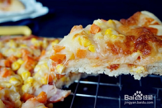 简单家常玉米培根披萨