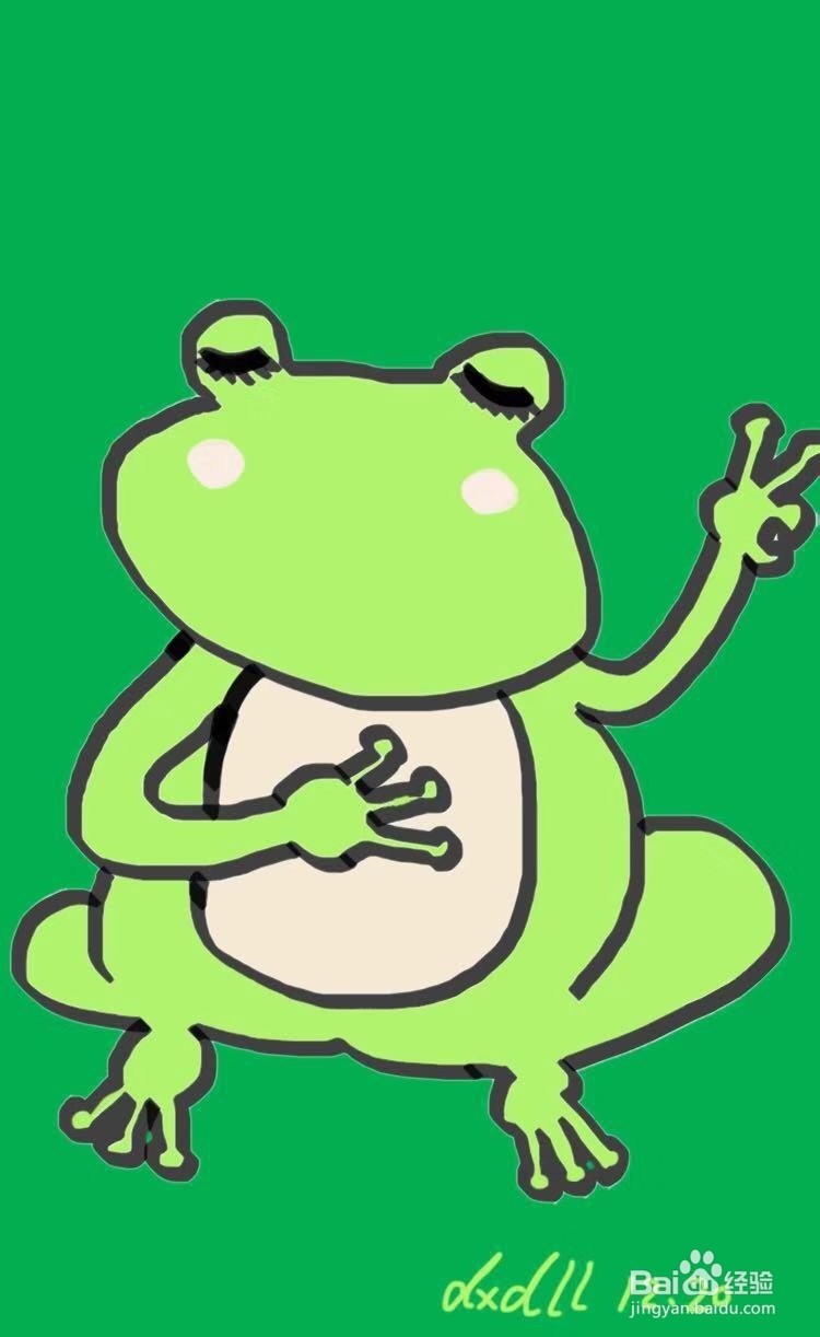 简笔画教程之可爱的青蛙