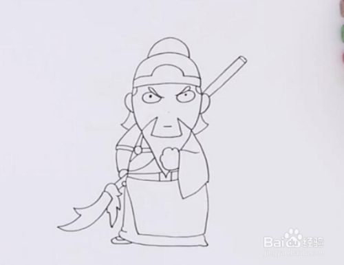 关羽的简笔画怎么画