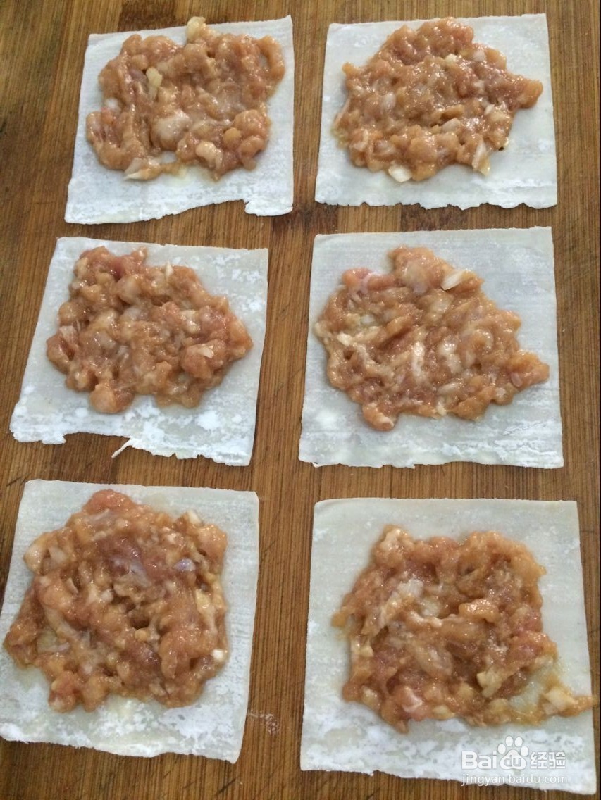 混沌皮做香脆薄肉饼的方法