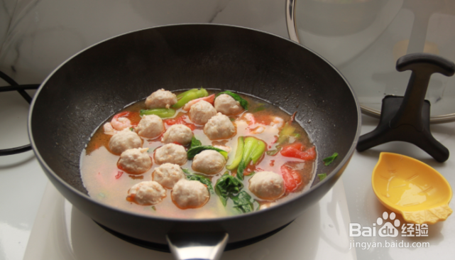 番茄肉丸虾汤的制作方法