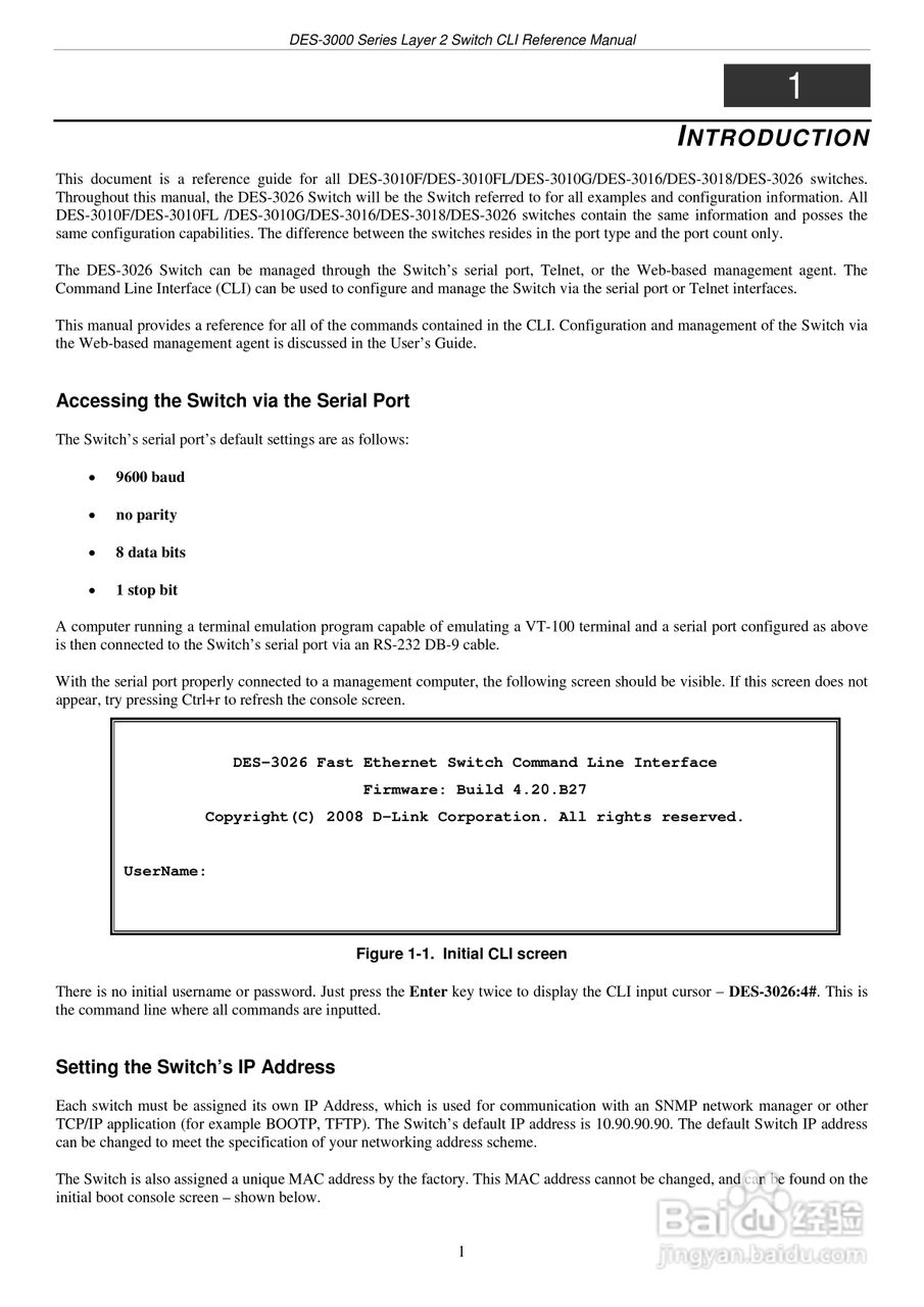 D-Link DES-3018以太网交换机用户手册:[1]