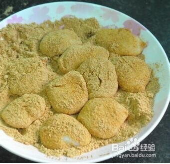怎么做红豆粉粘糯米球