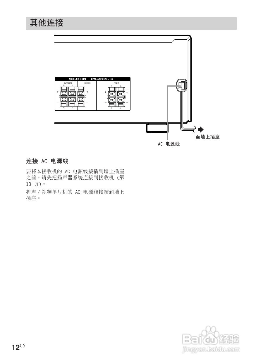 索尼STR-DE485功放使用说明书:[3]