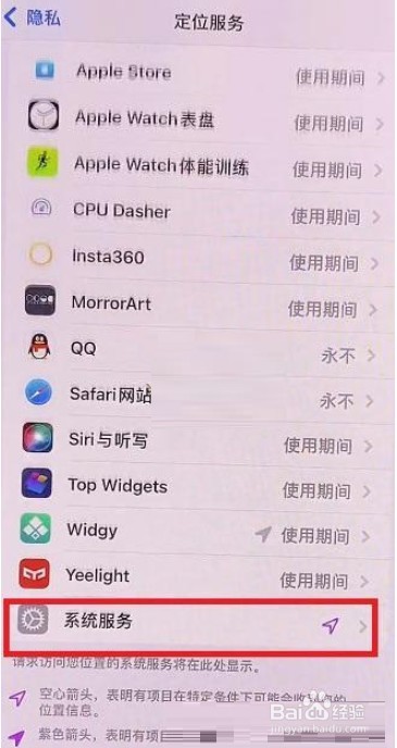iOS15左上角蓝箭头怎样关闭