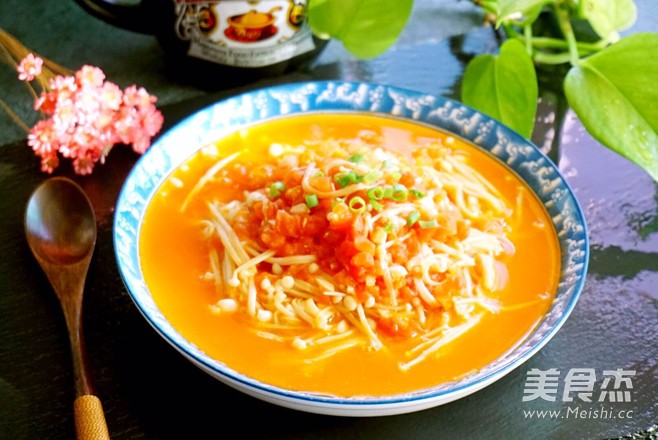 茄汁金针菇的做法