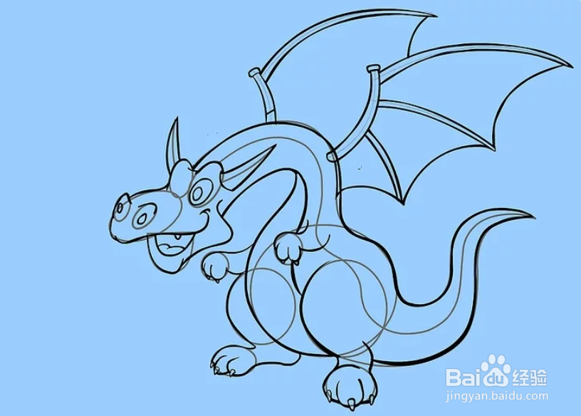 怎么画卡通形象的龙