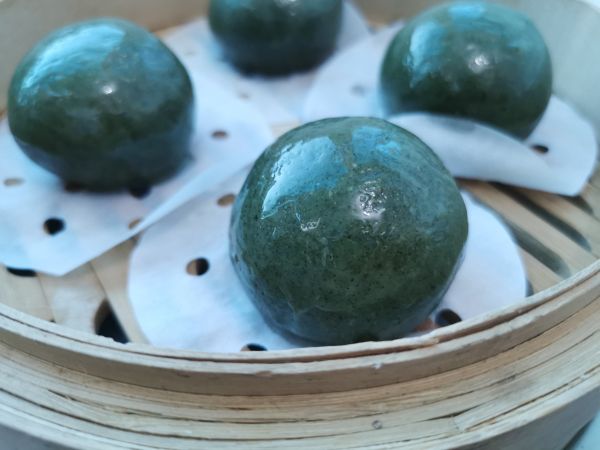 咸蛋黄肉松青团