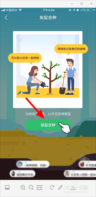 蚂蚁森林怎么合种树