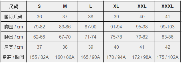 女士西服尺码对照表是怎样的？女士西服尺码对照表怎么看