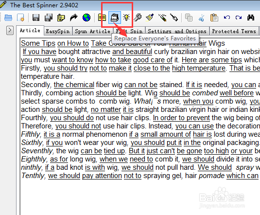 The Best Spinner的使用：如何伪原创文章