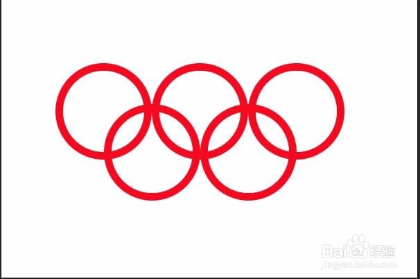 如何使用ps绘制一个五环图案