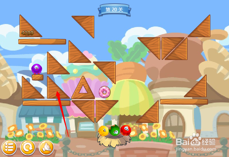 小游戏泡泡鸟历险记第20关