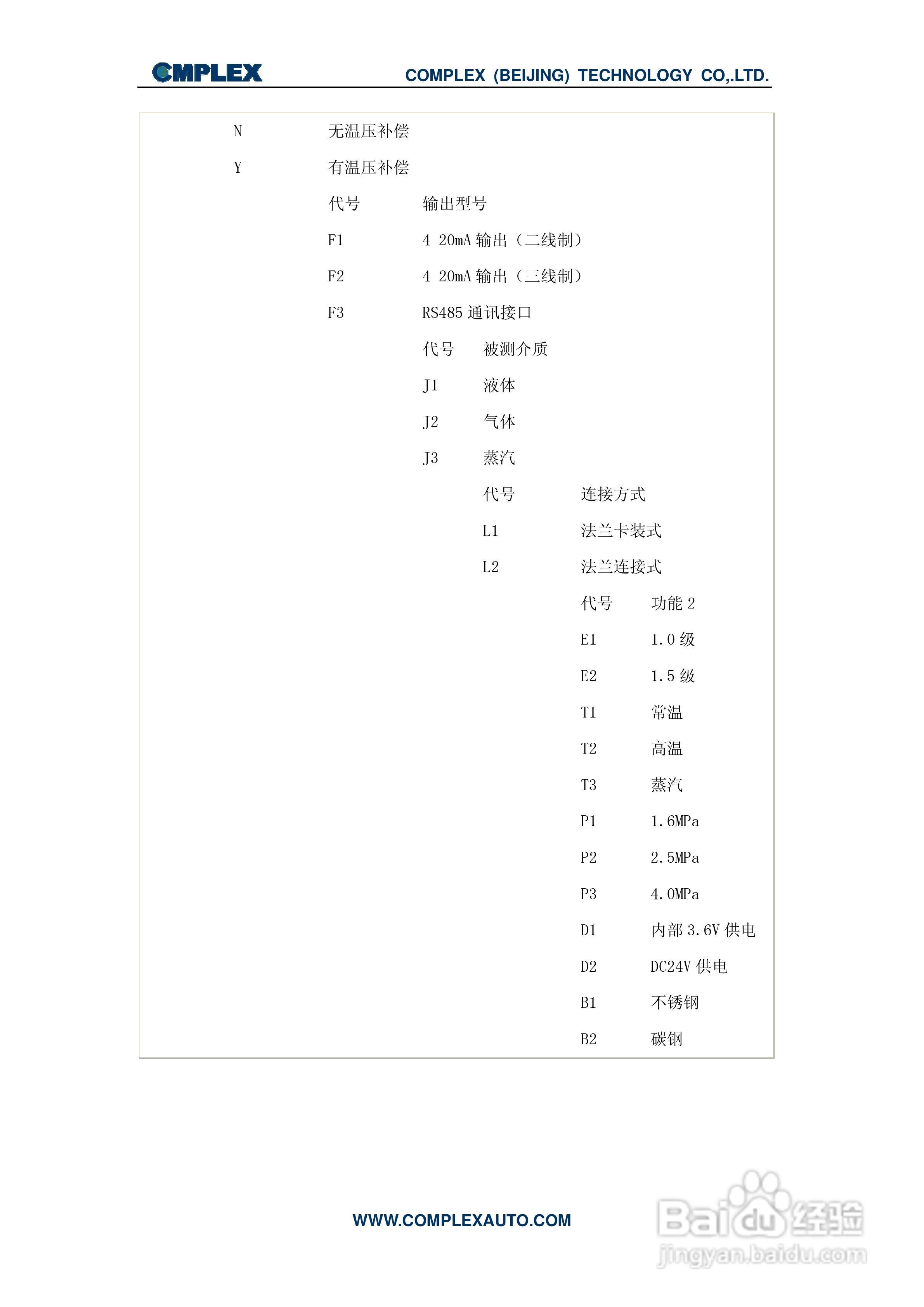 CD智能涡街流量计说明书