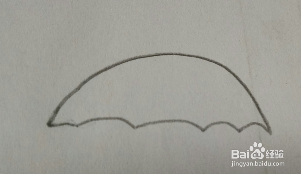 儿童简笔画伞的画法六