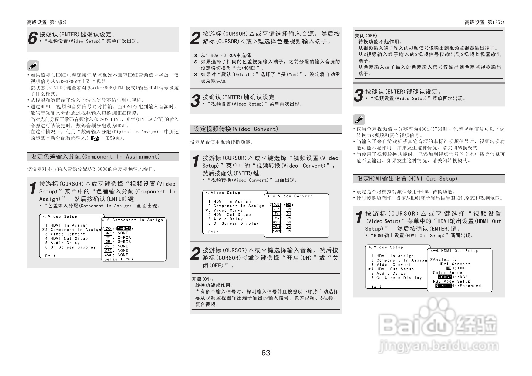 DENON收音环绕扩音机AVR-3806操作说明书:[4]