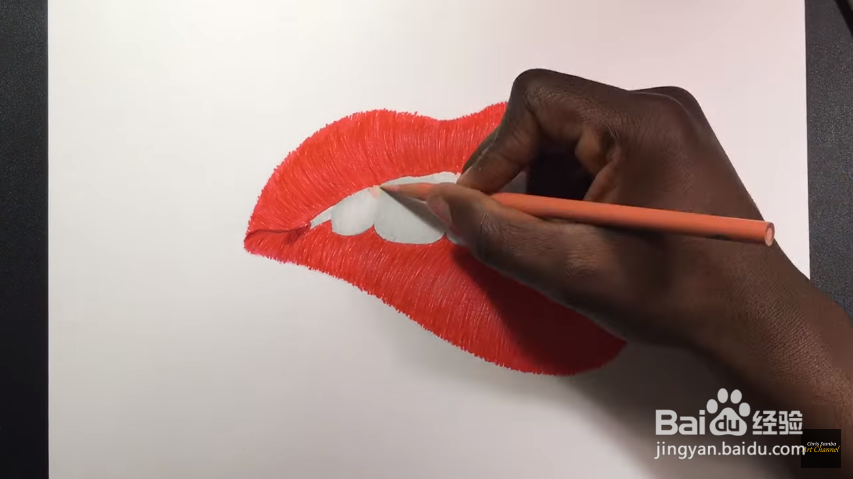 来画极具艺术气息的性感咬唇手绘教程