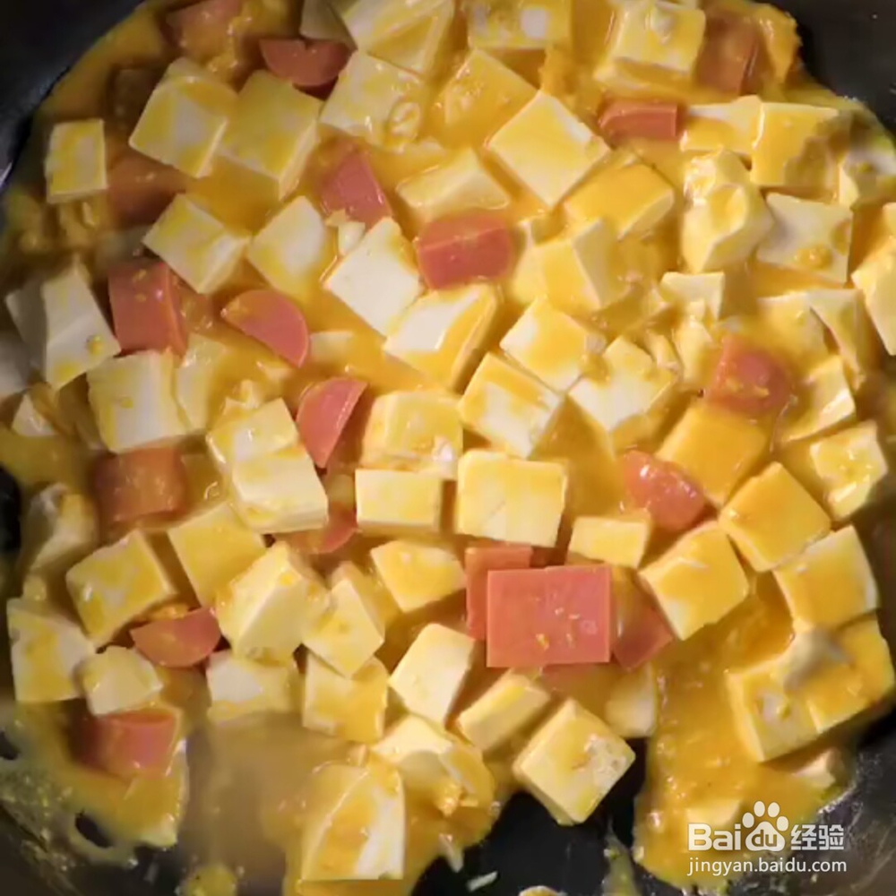 在家做蟹黄豆腐教程