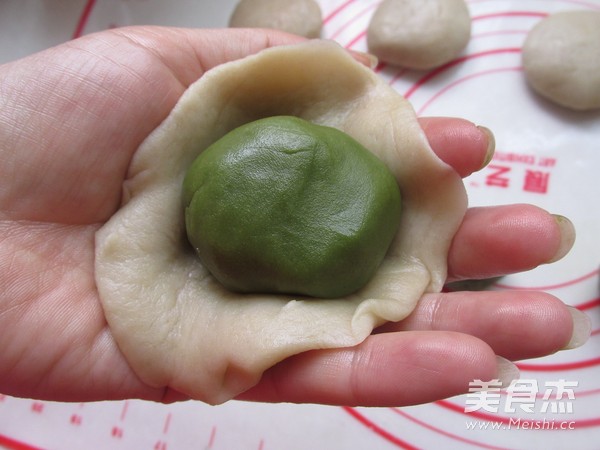 抹茶松子豆沙酥
