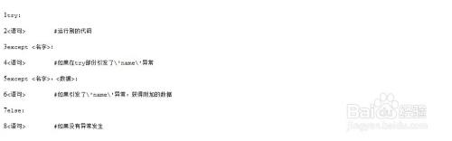Python异常处理 百度经验 Python异常处理 百度经验