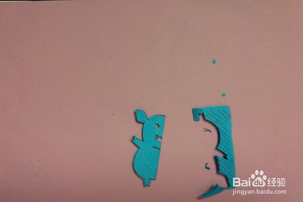 手工剪纸小猪怎么剪简单亲子互动游戏小猪的剪法