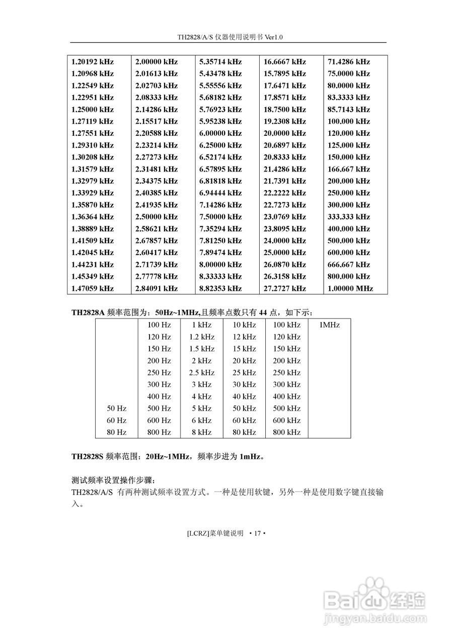 锦流源电子TH2828/TH2828A/TH2828S电桥说明书:[4]