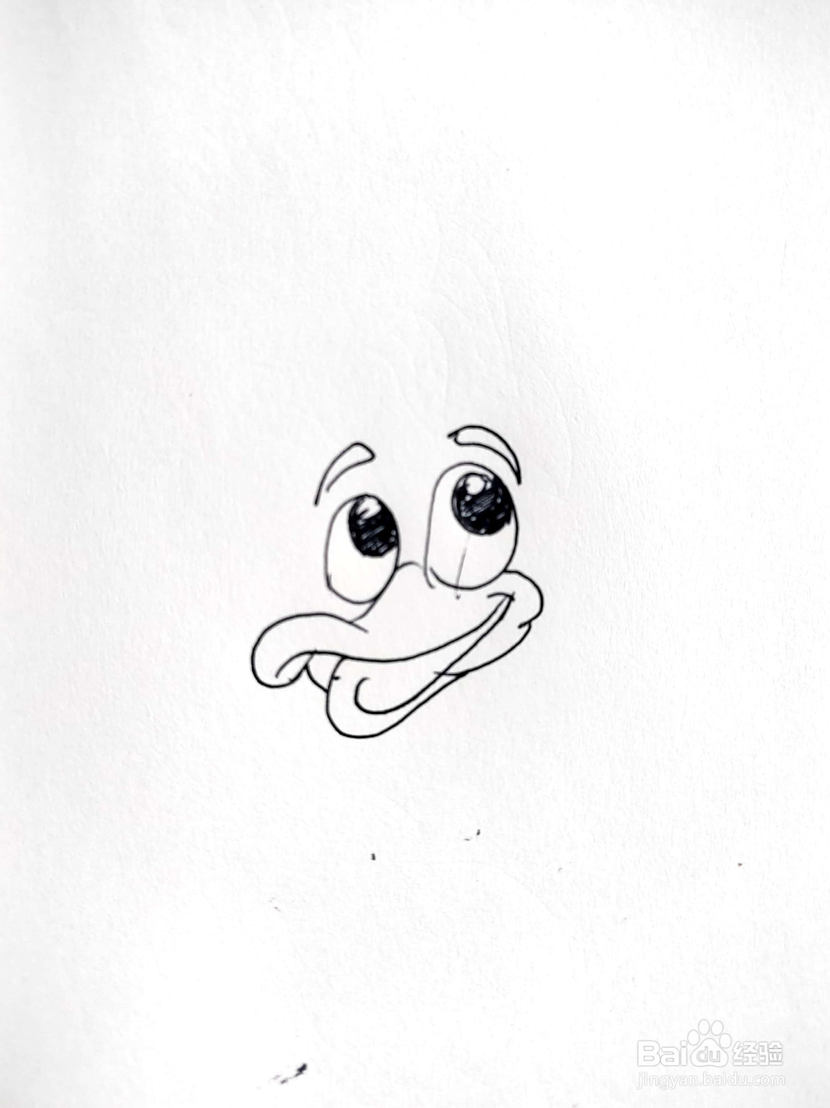萌萌的小鸭子线描画怎么画