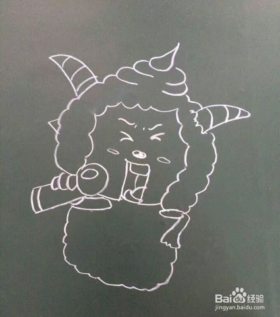 麦霸懒羊羊的画法
