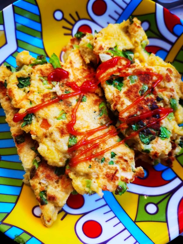 鸡蛋馒头蔬菜饼