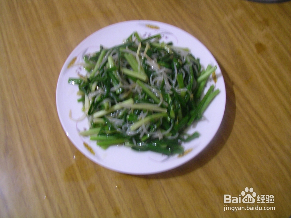 绿豆芽炒韭菜