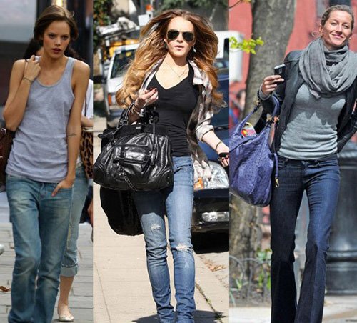 不同身材的搭配牛仔裤