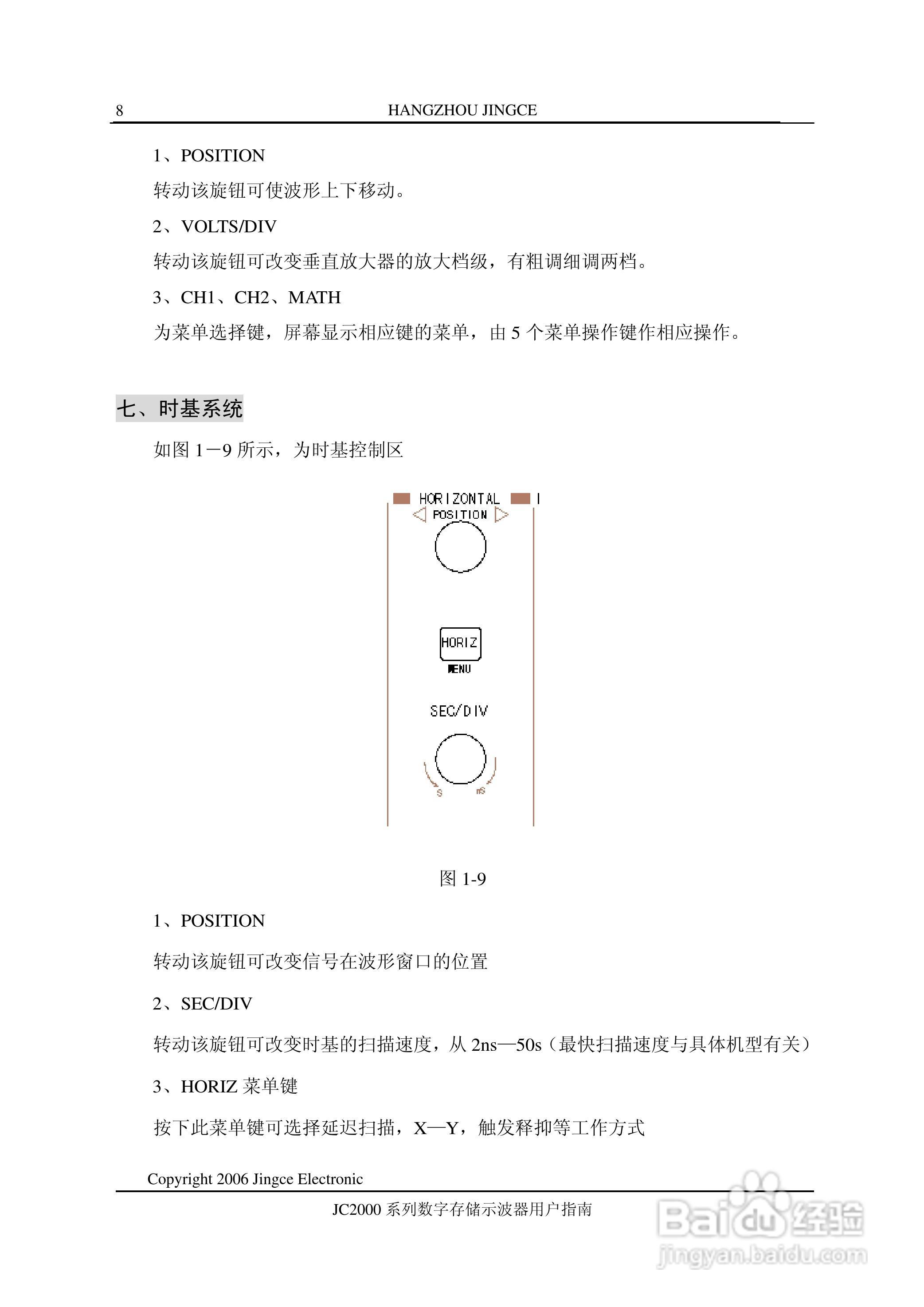 JC2061C型数字示波器使用说明书:[1]